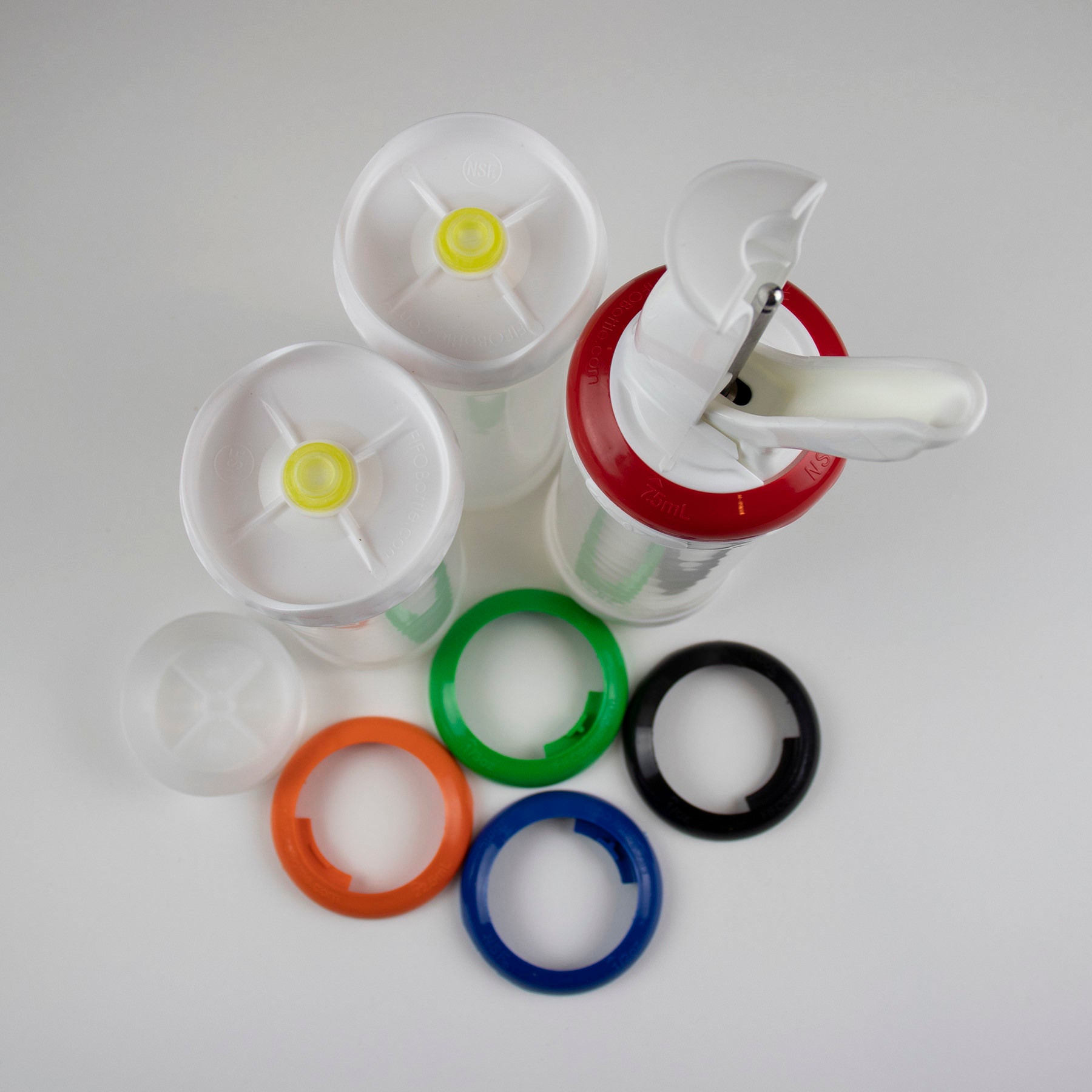 FIFO's Portion Pal control bottle kit, 16oz / 500ml 3 bottles, 1 handle, 2 caps. PP16-3KIT