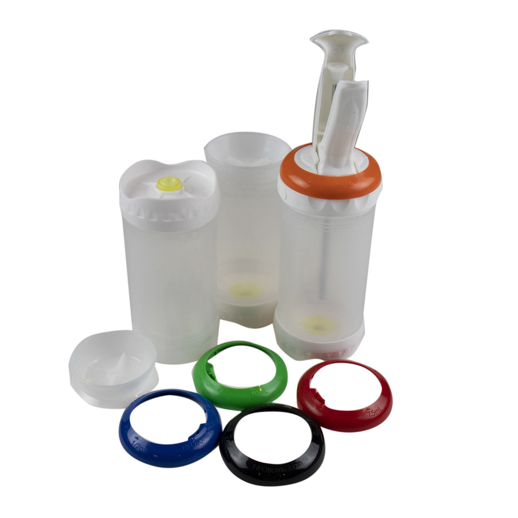 FIFO's Portion Pal control bottle kit, 16oz / 500ml 3 bottles, 1 handle, 2 caps. PP16-3KIT