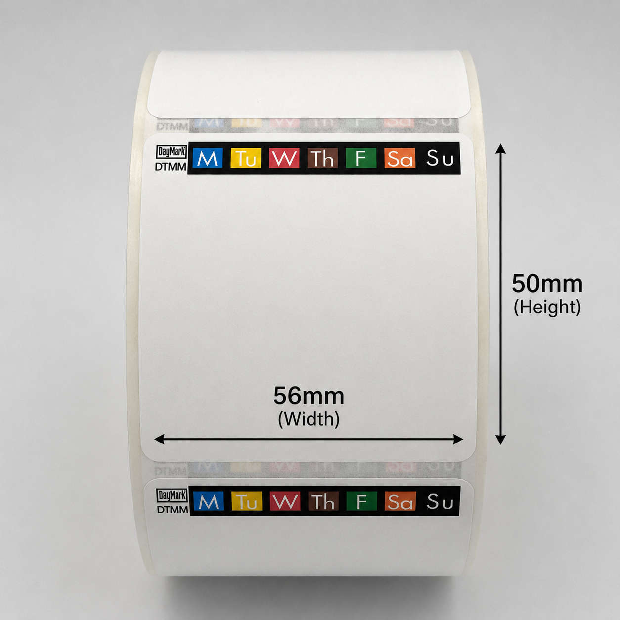 115743 Ithaca and Matt85 Day of the Week Labels Removable Adhesive 56 x 51mm 1000 labels per roll