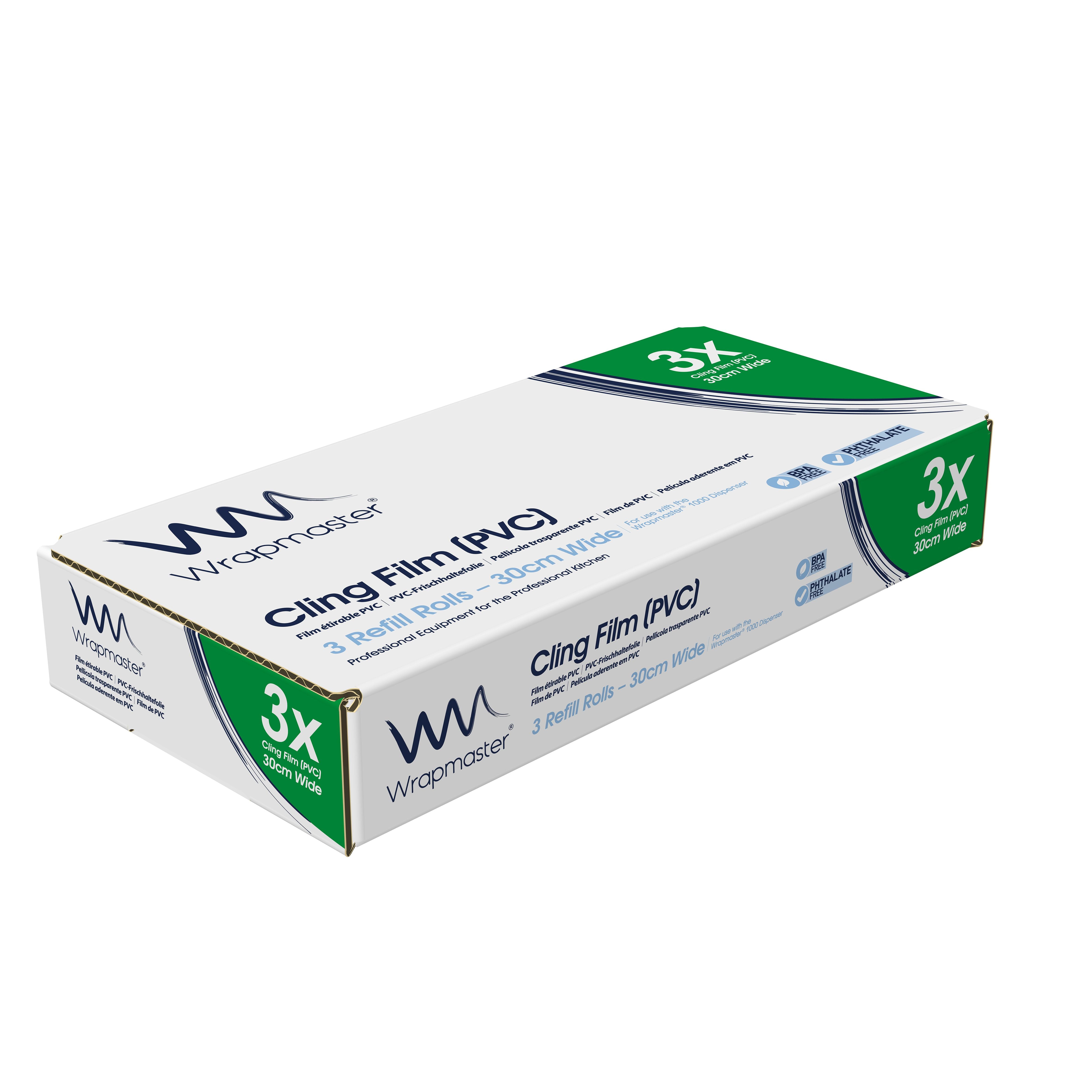 Wrapmaster 1000 Cling Film Refill 300mm x 100m (3 Pack) 31C78