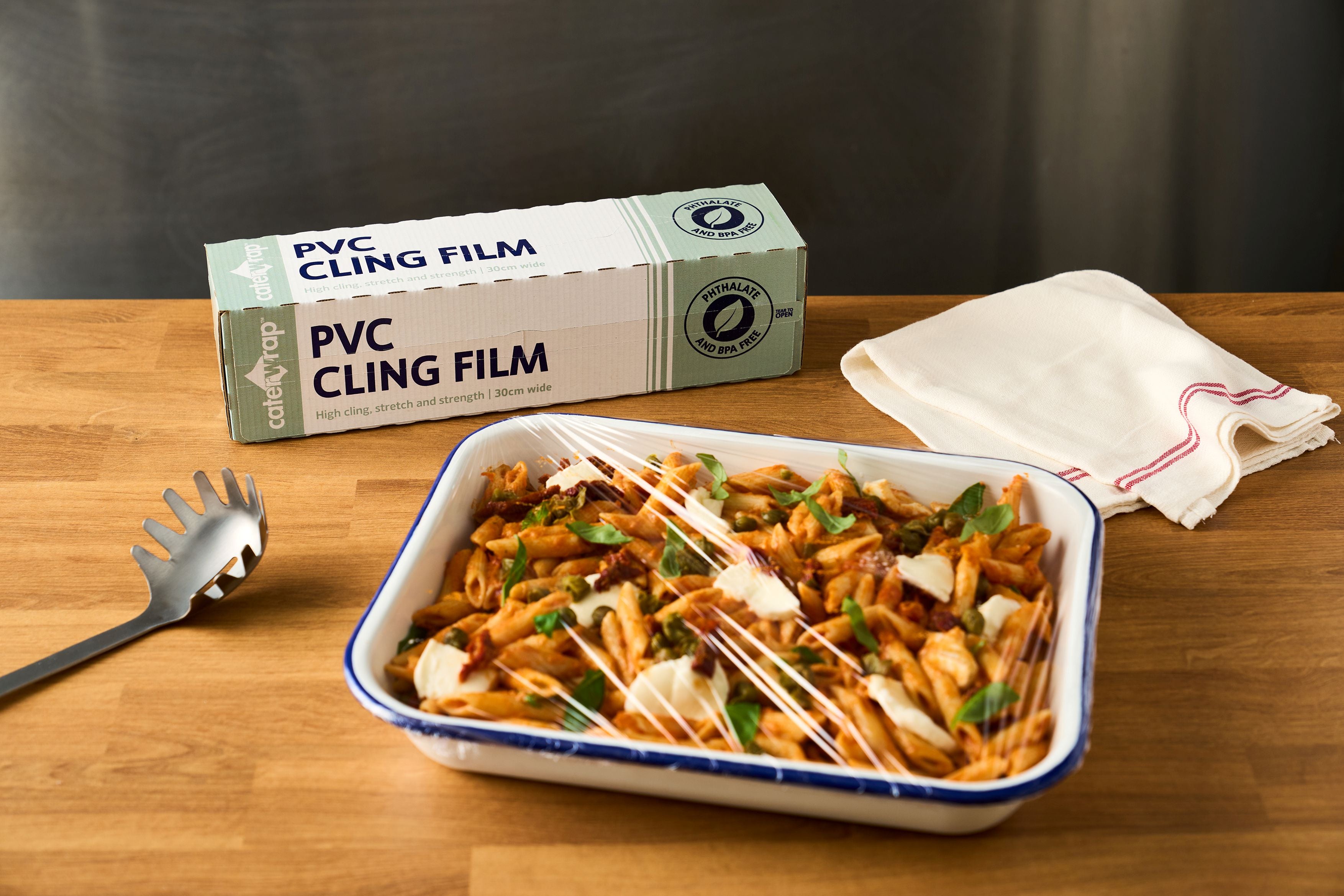 32C08 - Caterwrap Cling Film (PVC) 30CM x 300M in Cutter Box