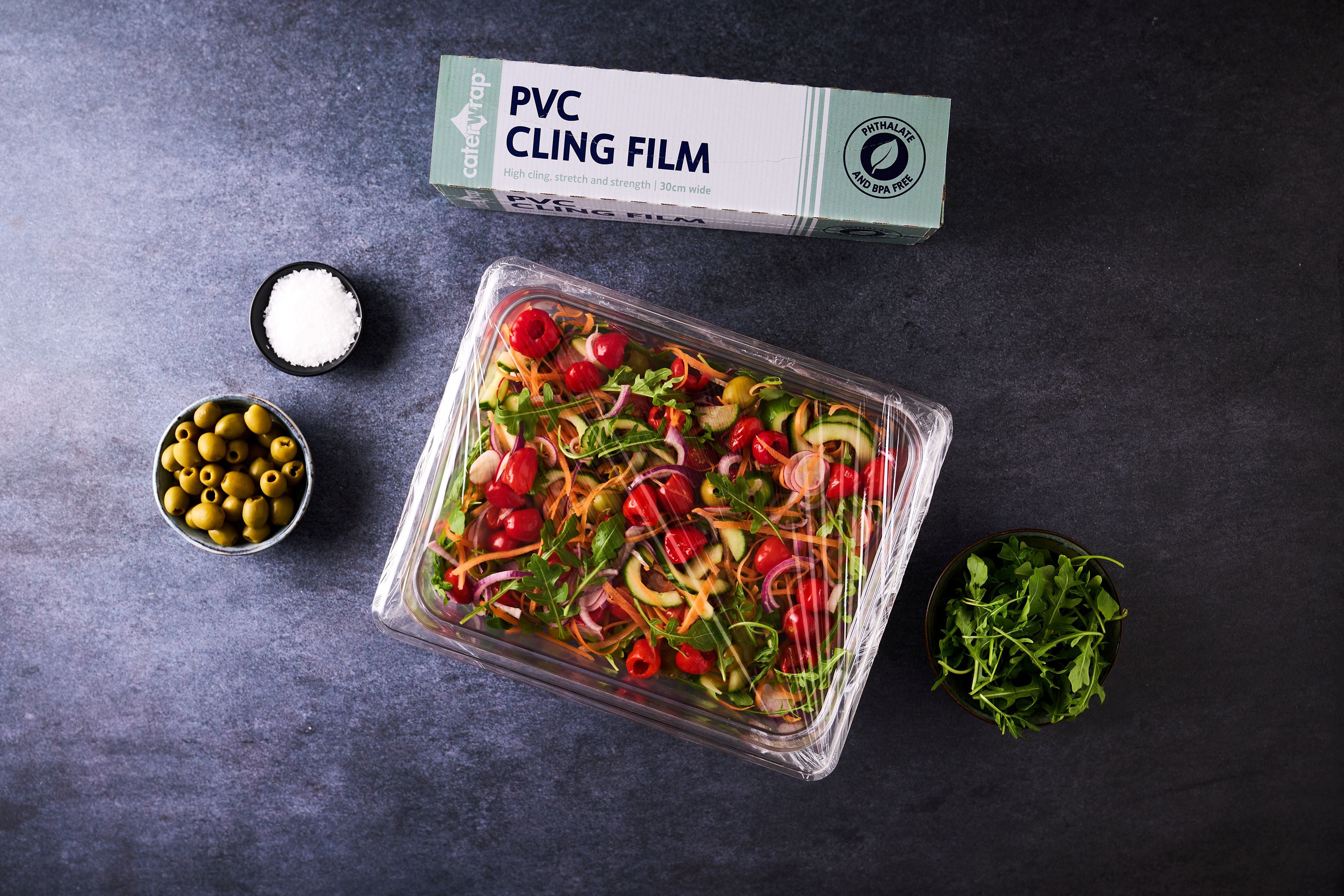 32C08 - Caterwrap Cling Film (PVC) 30CM x 300M in Cutter Box