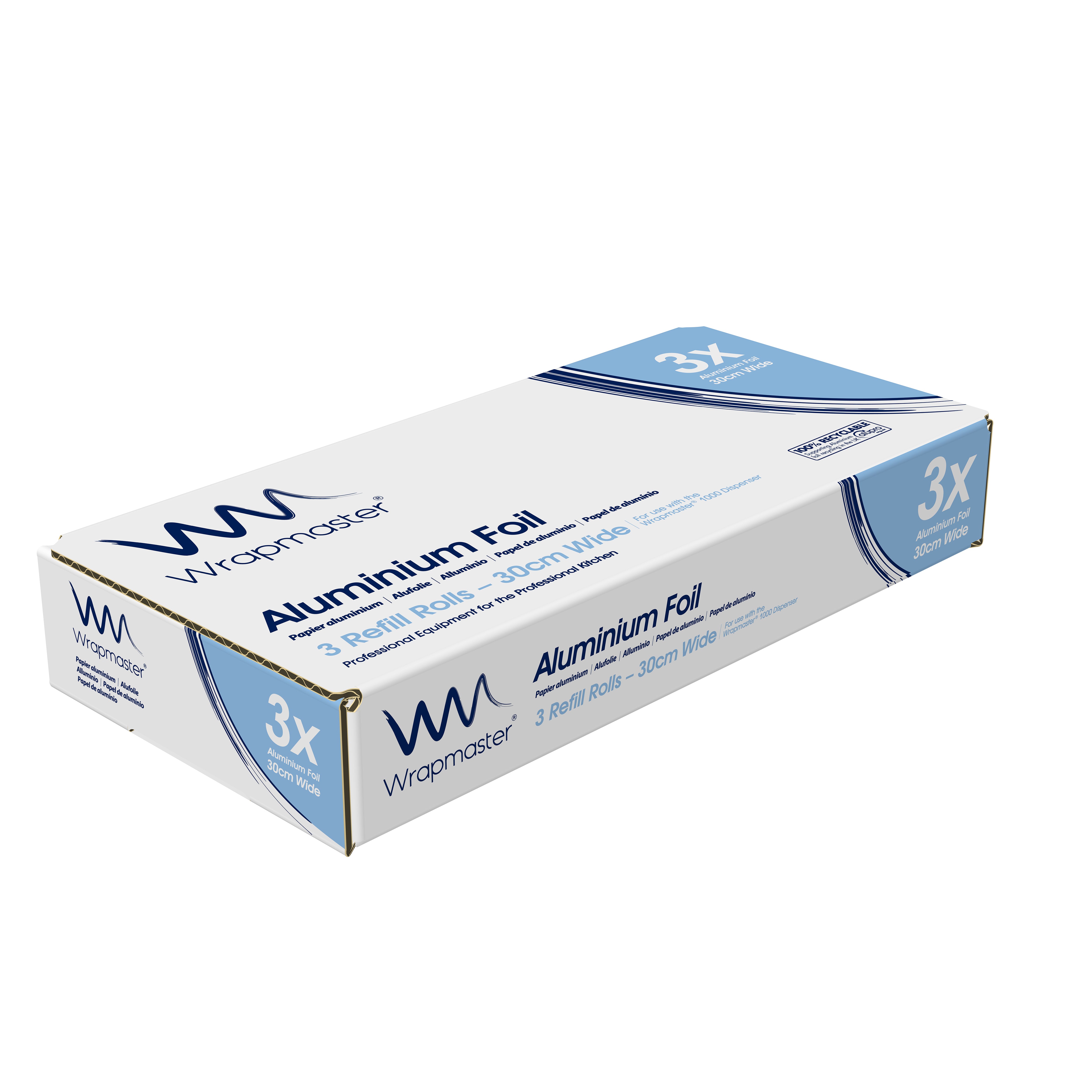 Wrapmaster 1000 Aluminium Foil Refill 300mm x 100m (3 Pack) 34C27