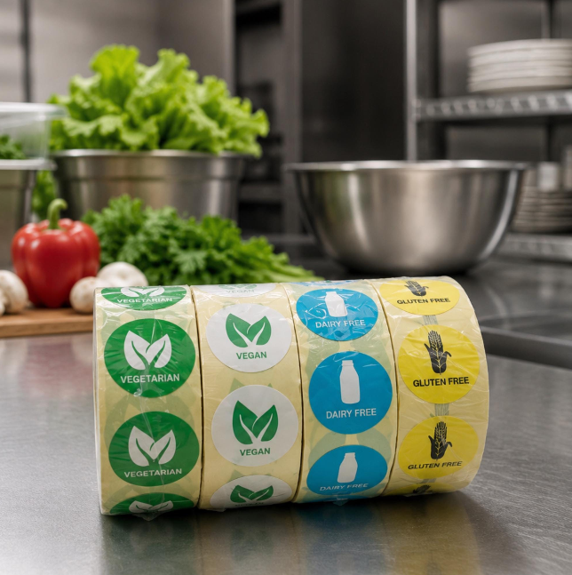 118545 - Dietary Alert Label Vegan 25mm 1000 labels per roll