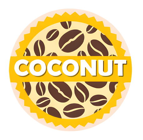 Hazelnut Milk Coffee Shop Barista Label 20mm 1000 Label Per Rolls