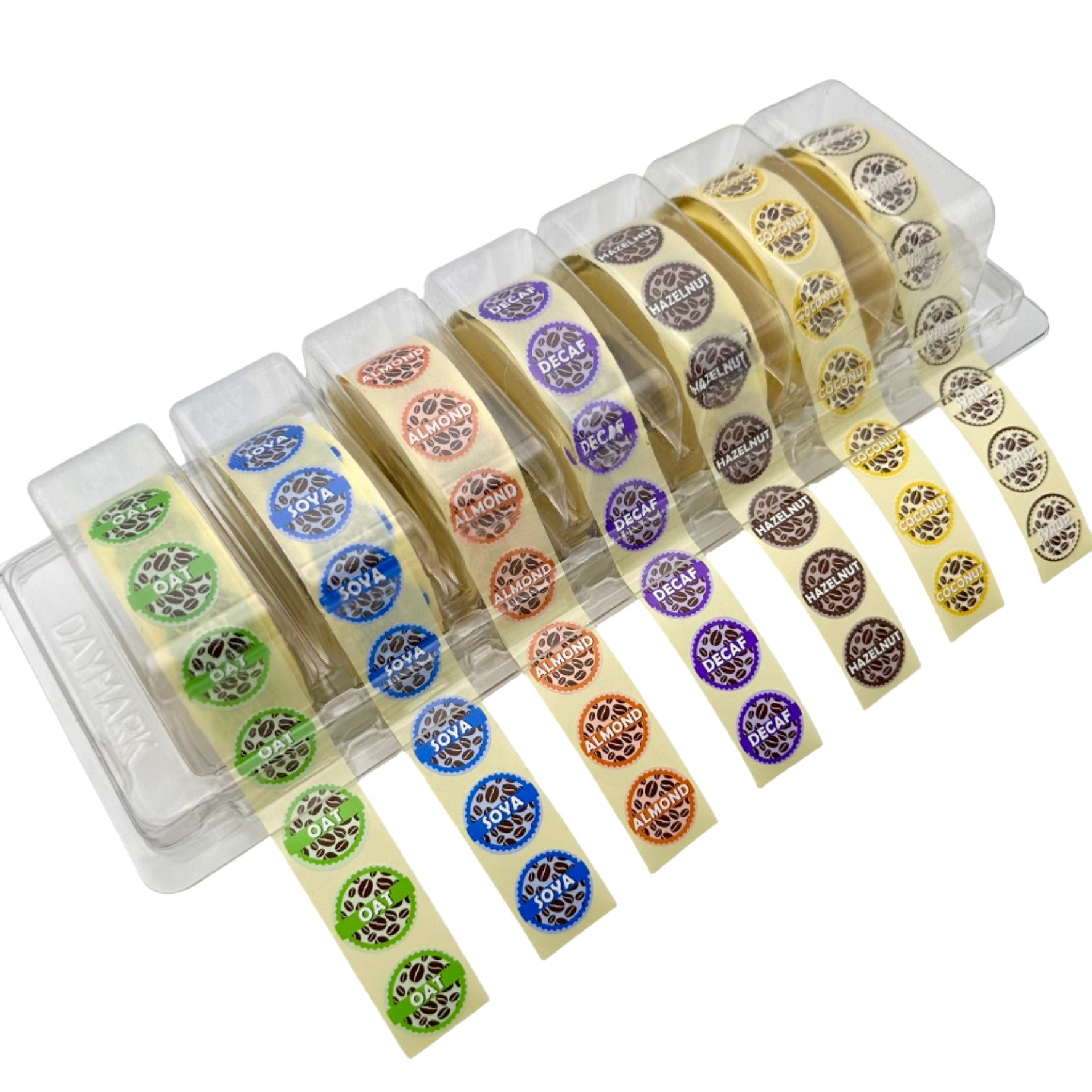 Oat Milk Coffee Shop Barista Labels 20mm 1000 labels per roll CS20OA