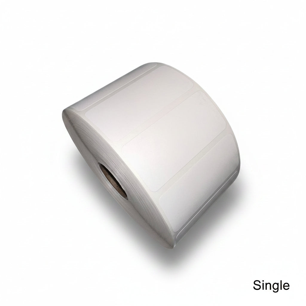 115735 - Matt85 Thermal Labels 56mm x 25mm, 2000 labels per roll, ideal for efficient Matt 85 printing.