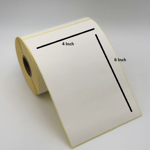 Direct Thermal Shipping Labels 4" x 6" (101.6mm x 152.4mm) 25mm Core Permanent Adhesive 250 labels per roll