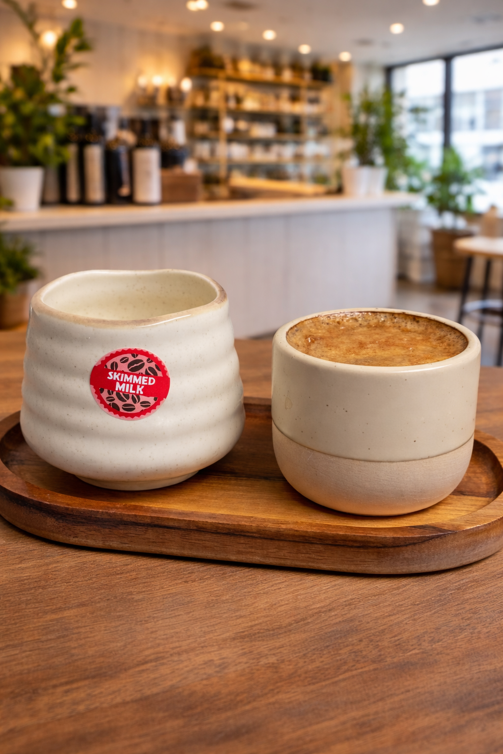 Skimmed Milk Coffee Shop Barista Labels 20mm 1000 labels per rolls