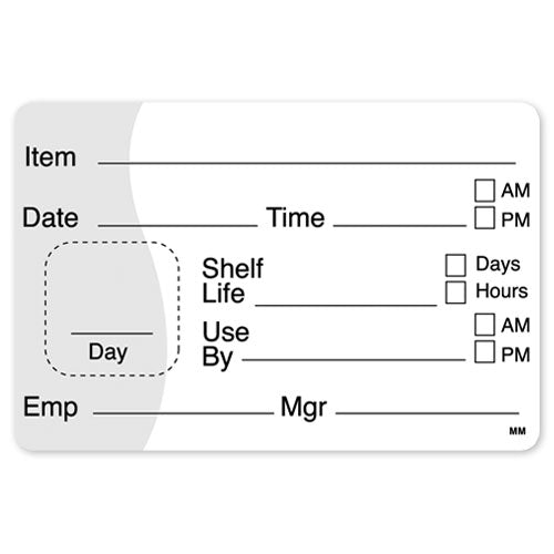 110115 - Use By Shelf Life Date Time 51mm x 76mm MM