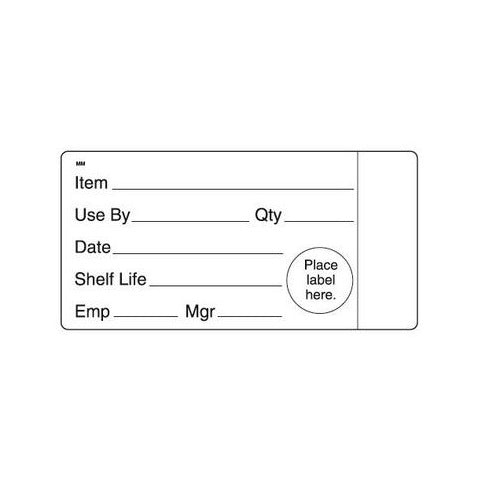 114750 - Use By Shelf Life DOT 51mm x 102mm removeable label MM 500 labels per roll