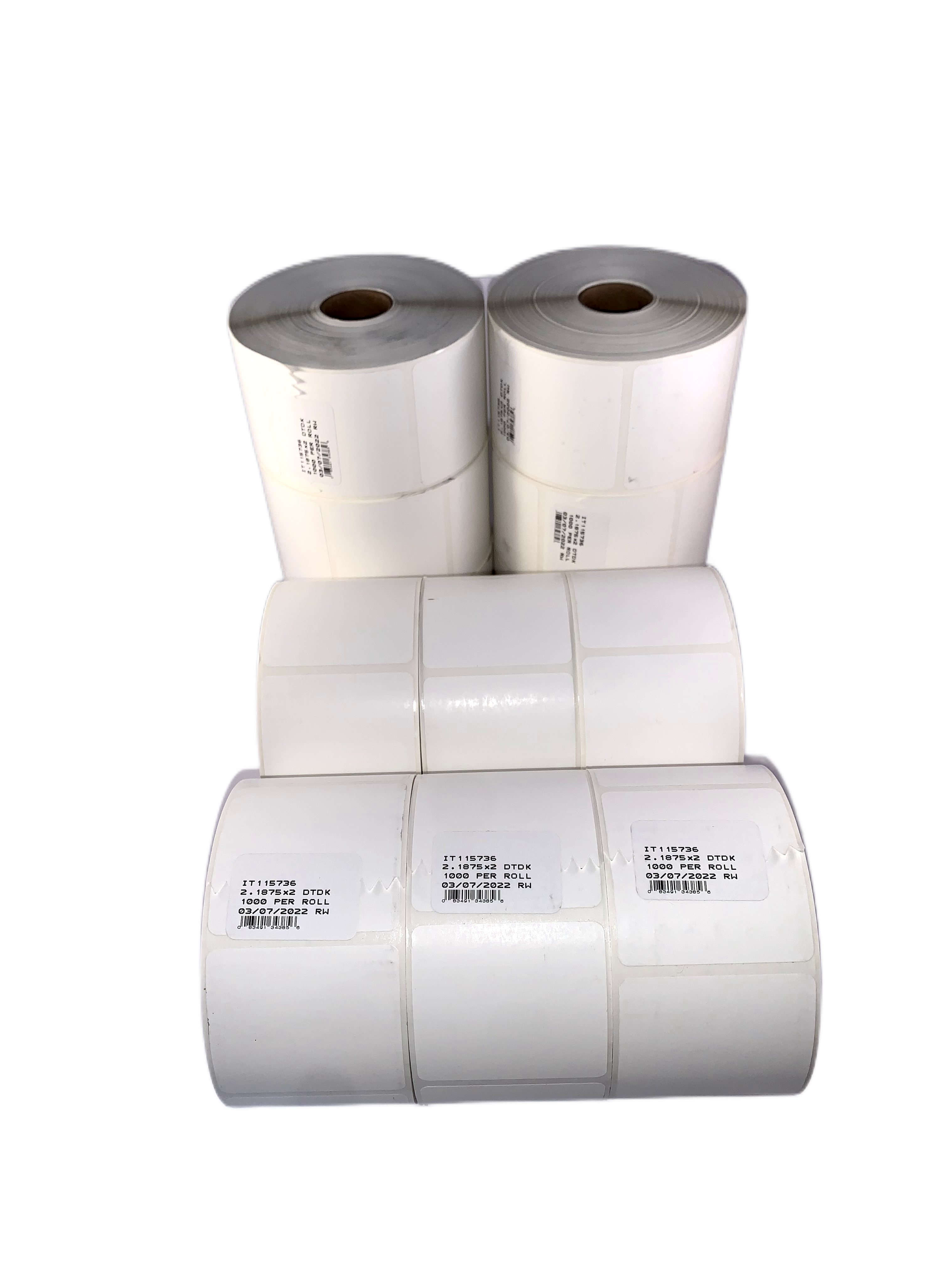 115736 Pack 12 - Matt85 thermal Labels 56x51mm Blank 1000 labels per roll for efficient Matt 85 labelling solutions.