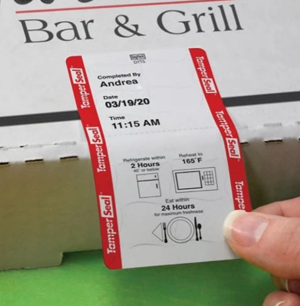 118675 Tamper Evident Tamper Seal Matt85 Labels 56mm x 102mm 500 lab