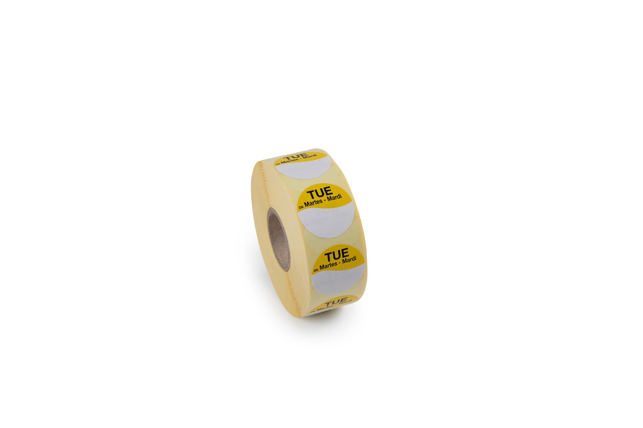 1100311 - Monday 25mm Trilingual Circle Label DuraMark Daymark 1000 labels per roll
