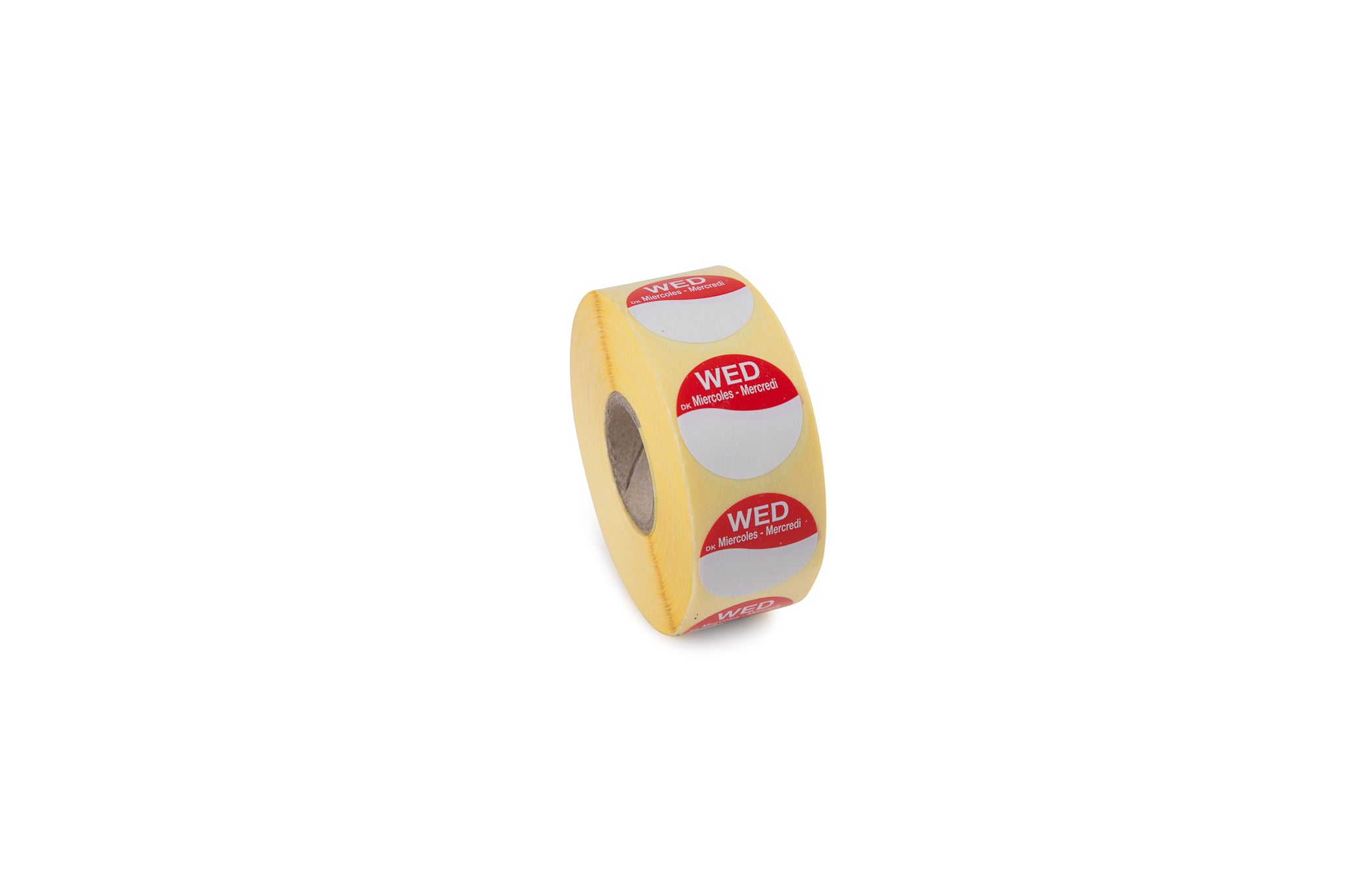 1100311 - Monday 25mm Trilingual Circle Label DuraMark Daymark 1000 labels per roll