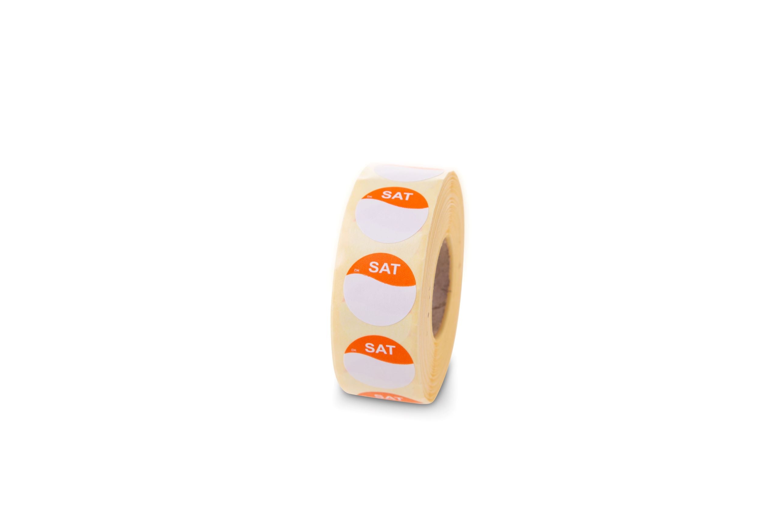 19mm 1/2 circle days of the week labels-REFILL (All 7 days 1000 labels per roll)