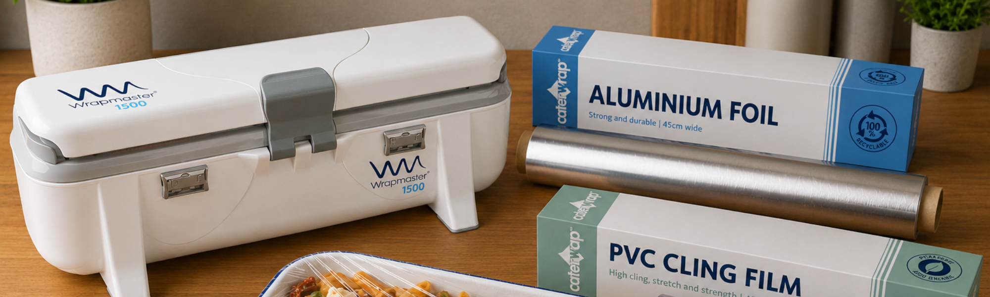 Wrapmaster Compact 1500 Dispenser and supplies