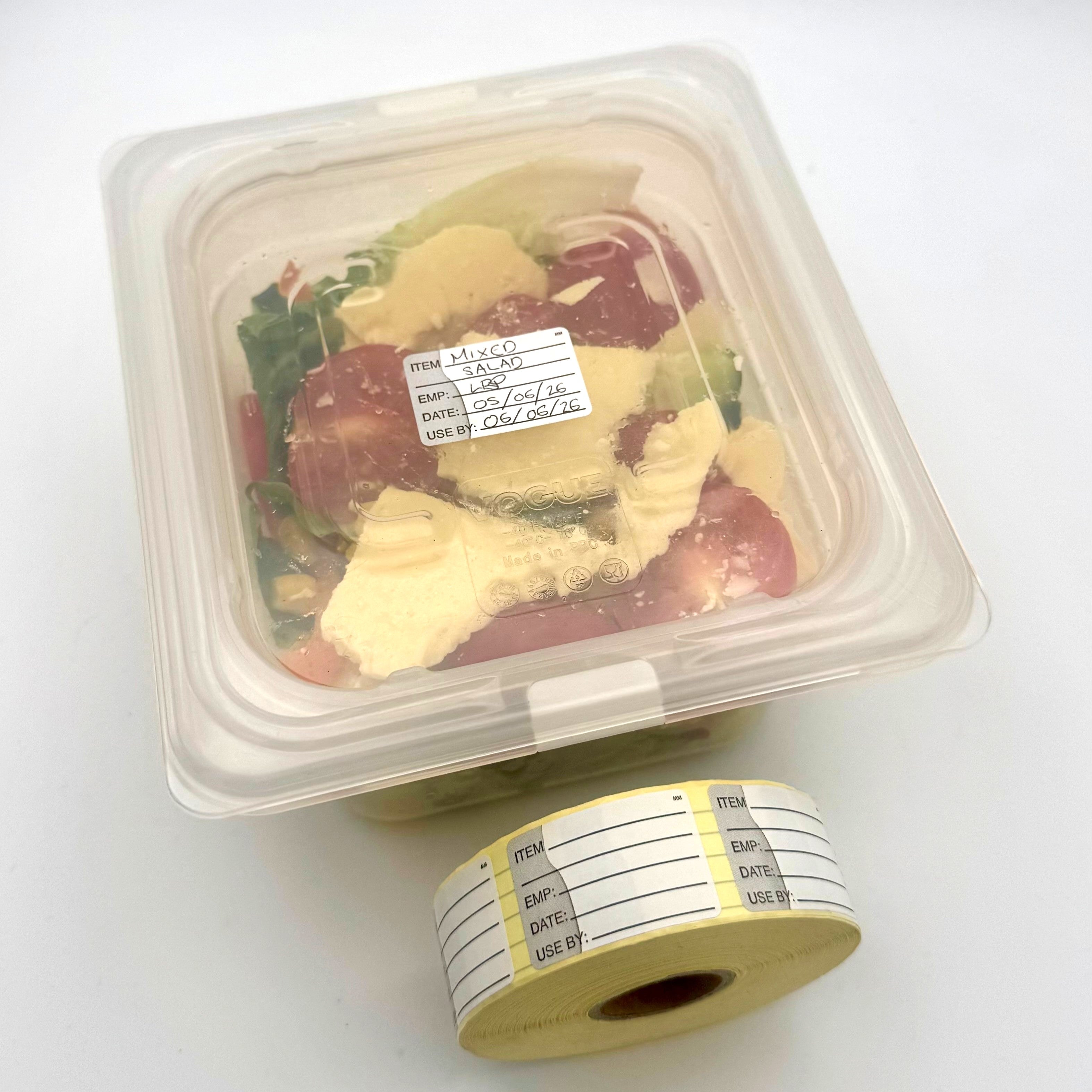 111221 - Perfect label for back of house food rotation-kitchen labels - Item-Emp-Date-Use By 25mm x 38mm 1000 labels per roll
