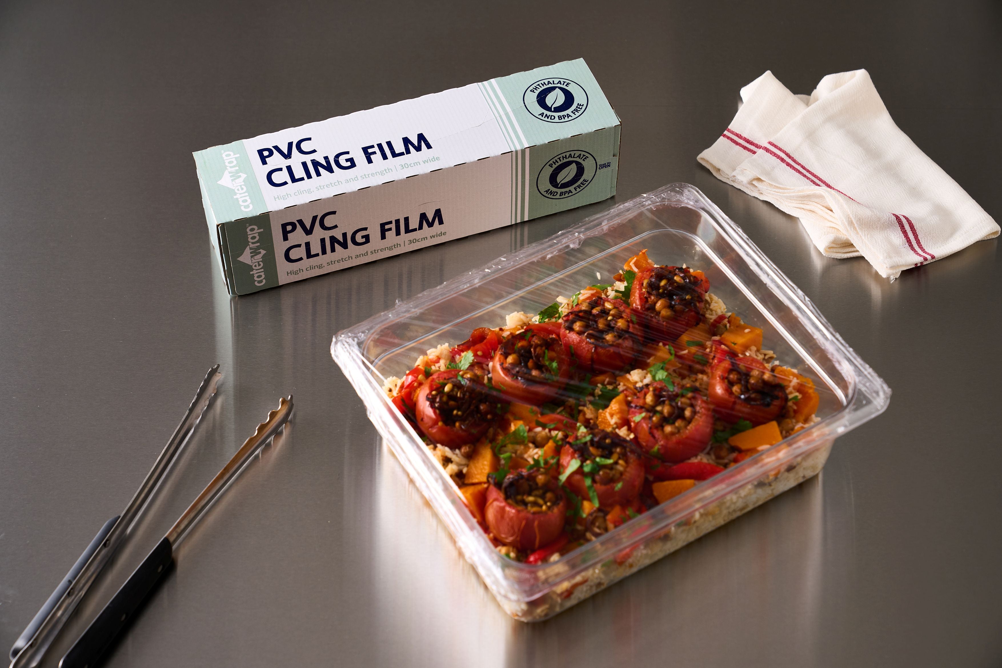 32C08 - Caterwrap Cling Film (PVC) 30CM x 300M in Cutter Box