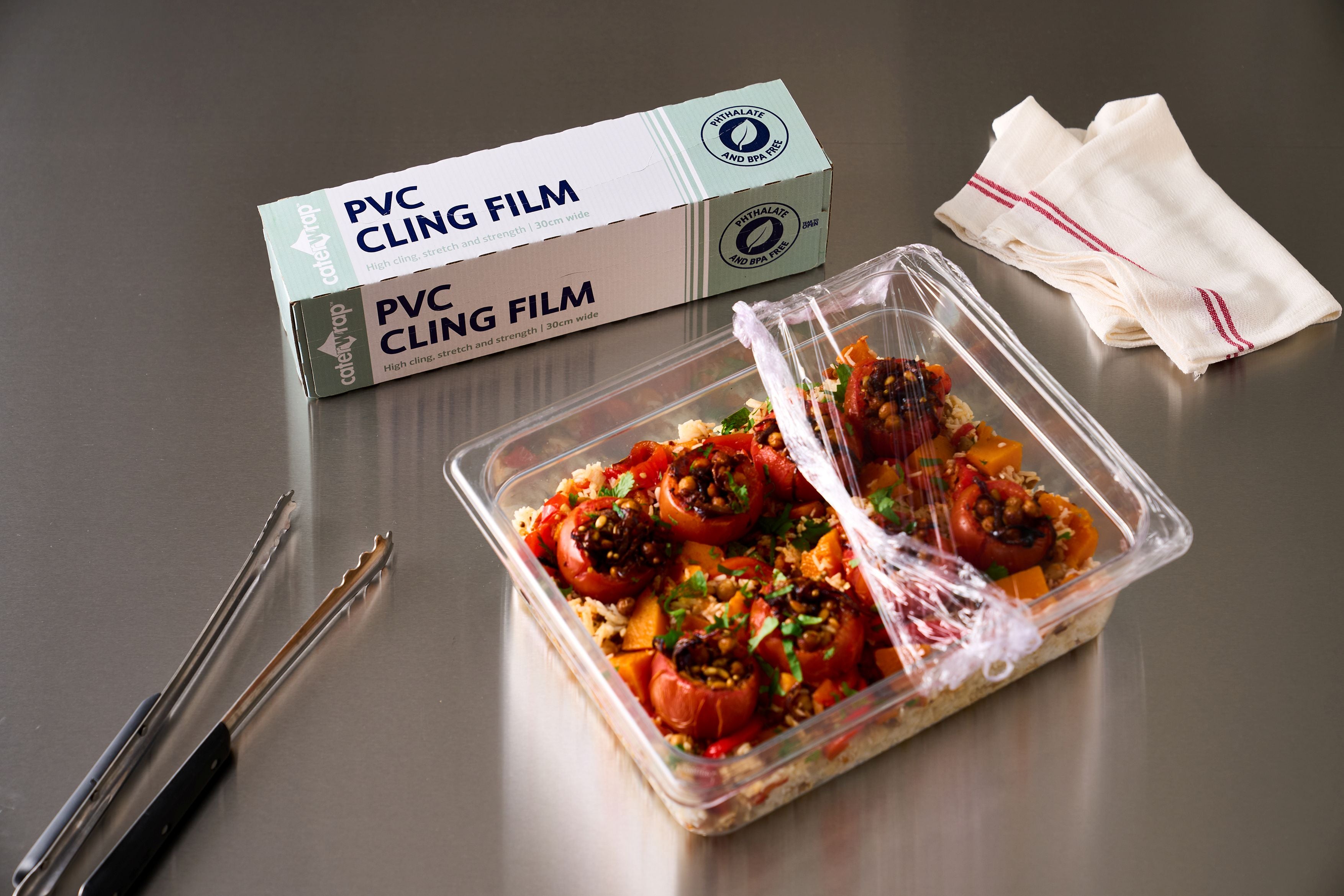 32C08 - Caterwrap Cling Film (PVC) 30CM x 300M in Cutter Box