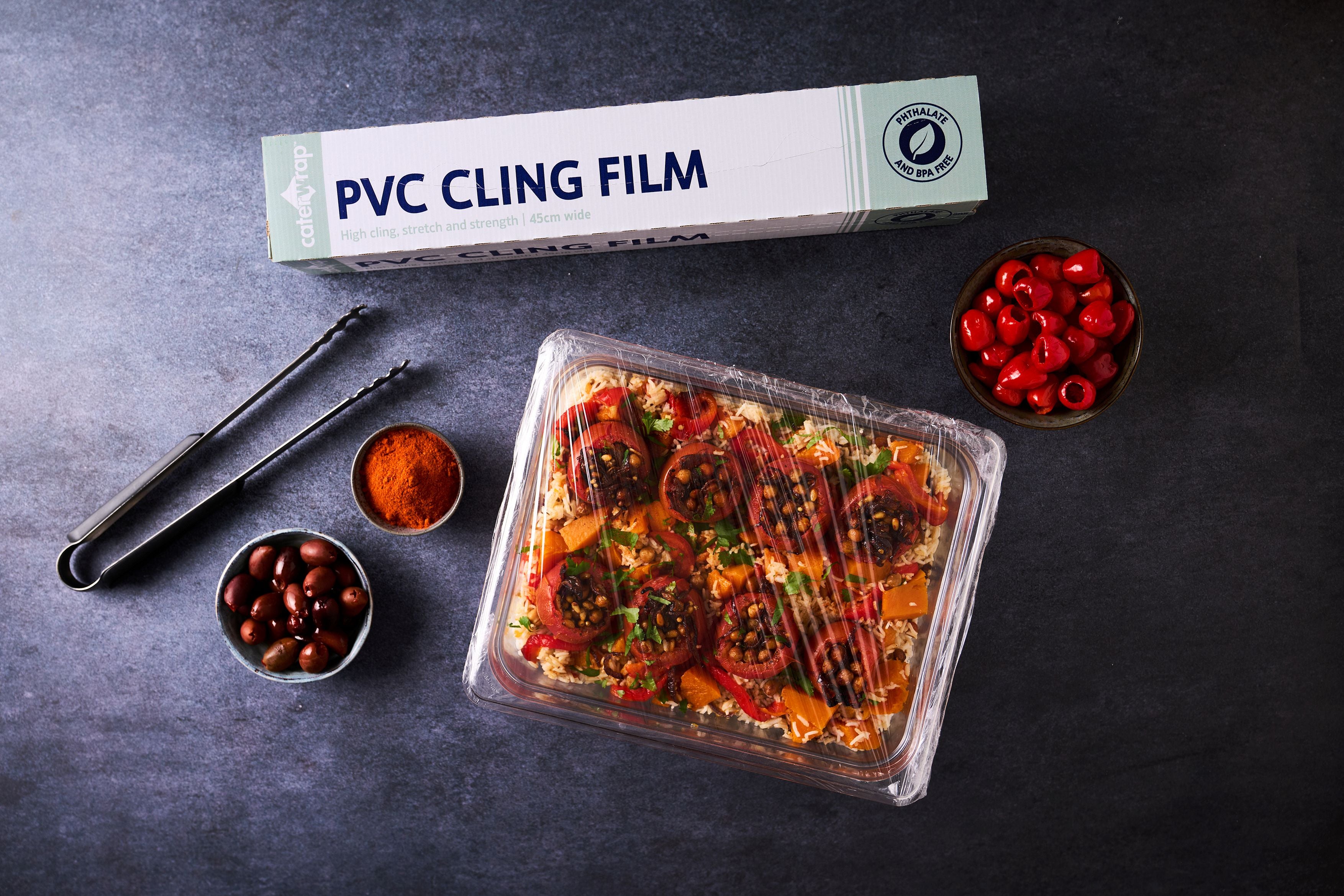 32C09- Caterwrap Cling Film (PVC) 45CM x 300M in Cutter Box