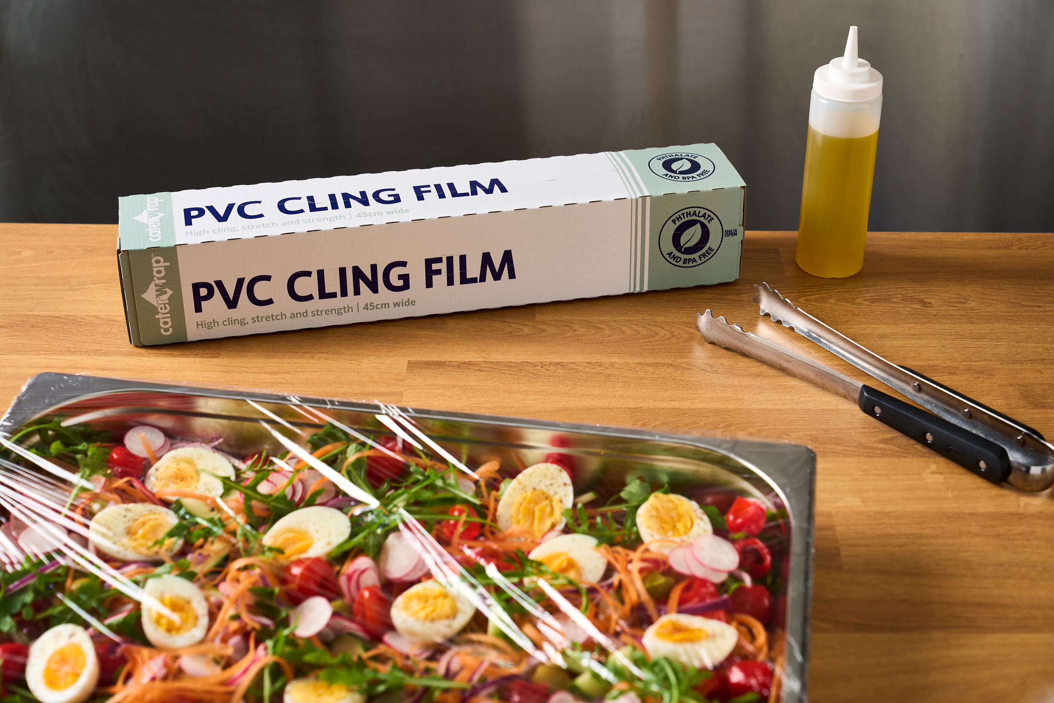 32C09- Caterwrap Cling Film (PVC) 45CM x 300M in Cutter Box