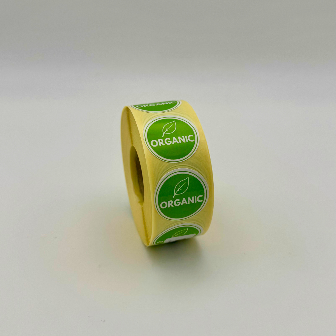 Organic Nutritional Labels 25mm 1000 labels per roll