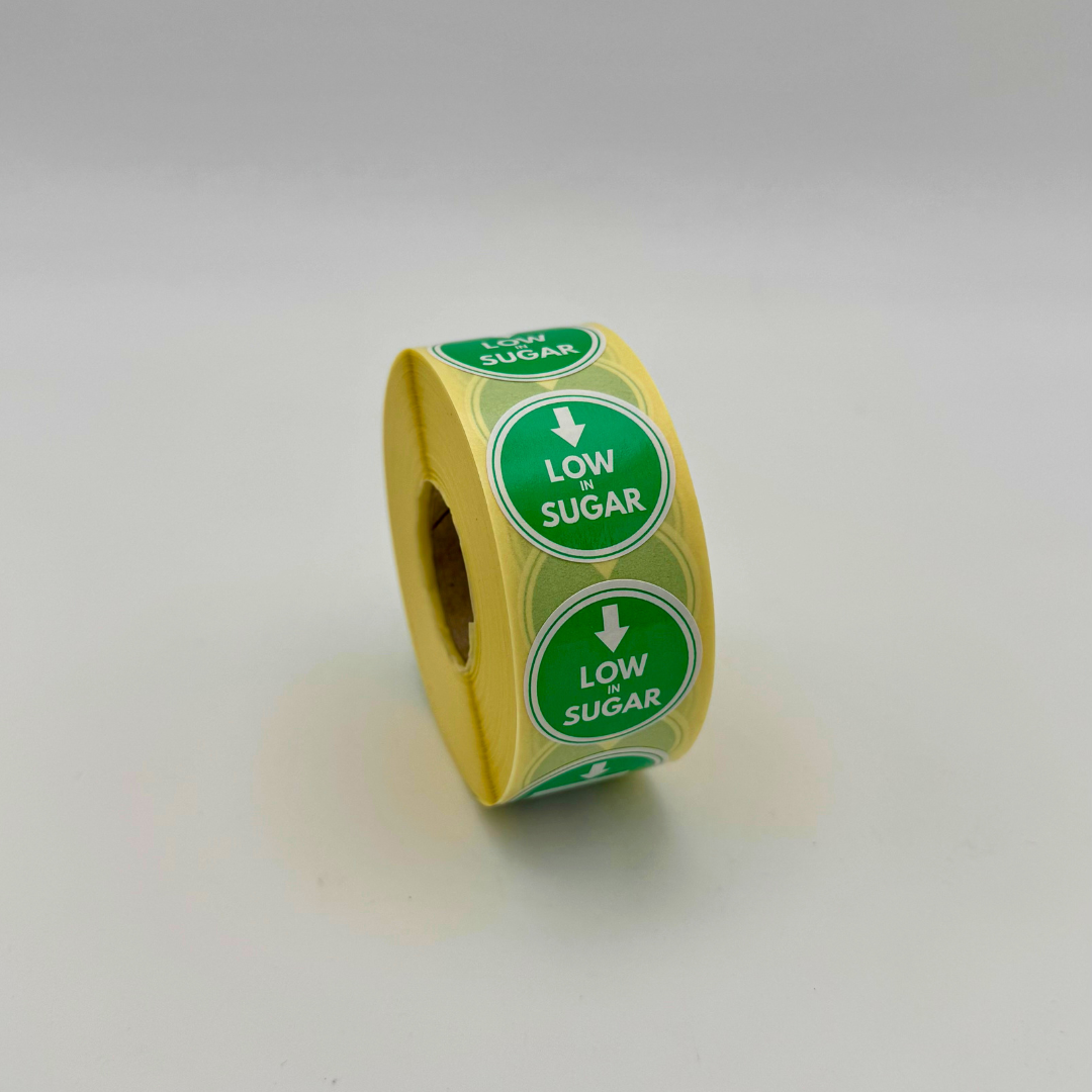 Low in Sugar Nutritional Labels 25mm 1000 labels per roll