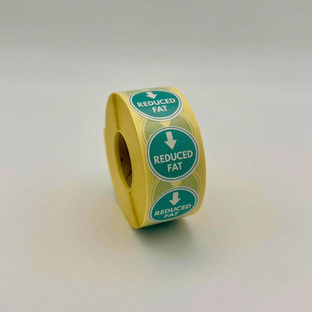 Reduced Fat Nutritional Labels 25mm 1000 labels per roll
