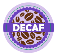 Decaf Coffee Shop Labels 20mm 1000 labels per roll
