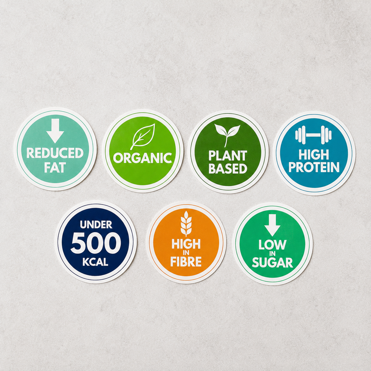 High in Fibre Nutritional Labels 25mm 1000 labels per roll