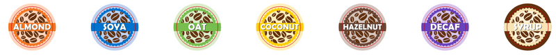 Hazelnut Milk Coffee Shop Barista Label 20mm 1000 Label Per Rolls
