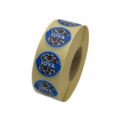 Soya Milk Coffee Shop Barista Labels 20mm 1000 labels per rolls for easy identification of coffee options.
