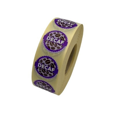 Decaf Coffee Shop Labels 20mm 1000 labels per roll