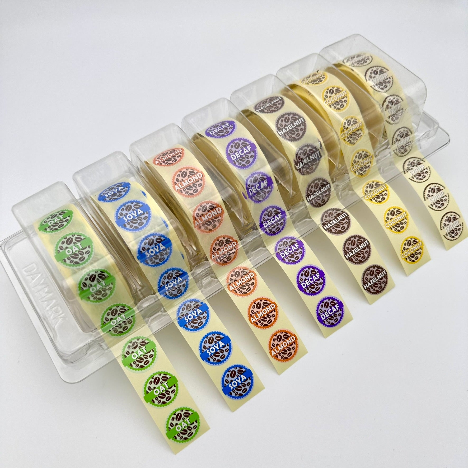 Soya Milk Coffee Shop Barista Labels 20mm 1000 labels per rolls