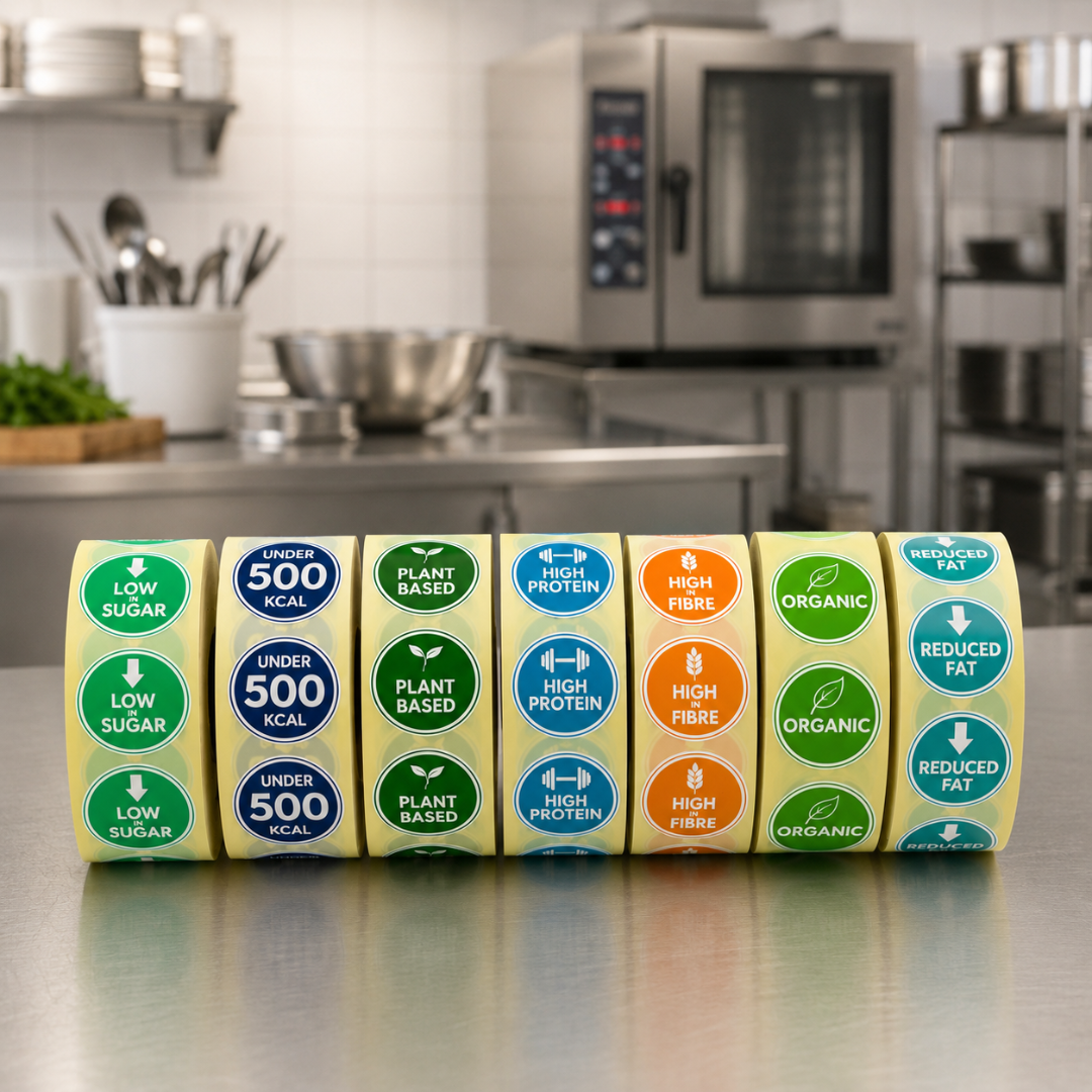 High in Fibre Nutritional Labels 25mm 1000 labels per roll