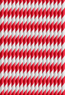 Red Stripe Paper Straw 6mm x 200mm Bio-degradable