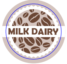 Whole Milk Coffee Shop Barista Labels 20mm 1000 labels per rolls