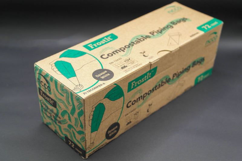 Compostable 18" piping bags 72 bags per roll. (460mm) opaque bags