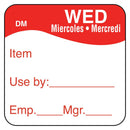 1100733 - Wed - Use By 25mm x 25mm DM - Catering Safe