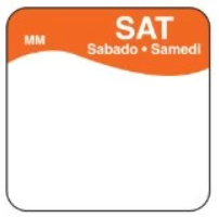 1100876 - Saturday - 19mm x 19mm Label MM - Catering Safe