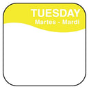 1125262 - Tuesday - 25mm x 25mm Label DuraMark 1000 labels per roll