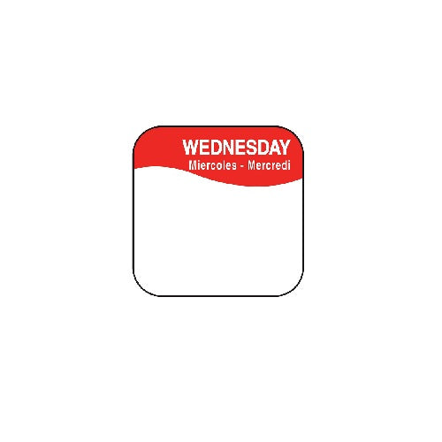 1131983 - Wednesday - 19mm x 19mm Label DuraMark 1000 Labels Per Roll