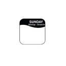 1131987 - Sunday - 19mm x 19mm Label DuraMark 1000 Labels Per Roll