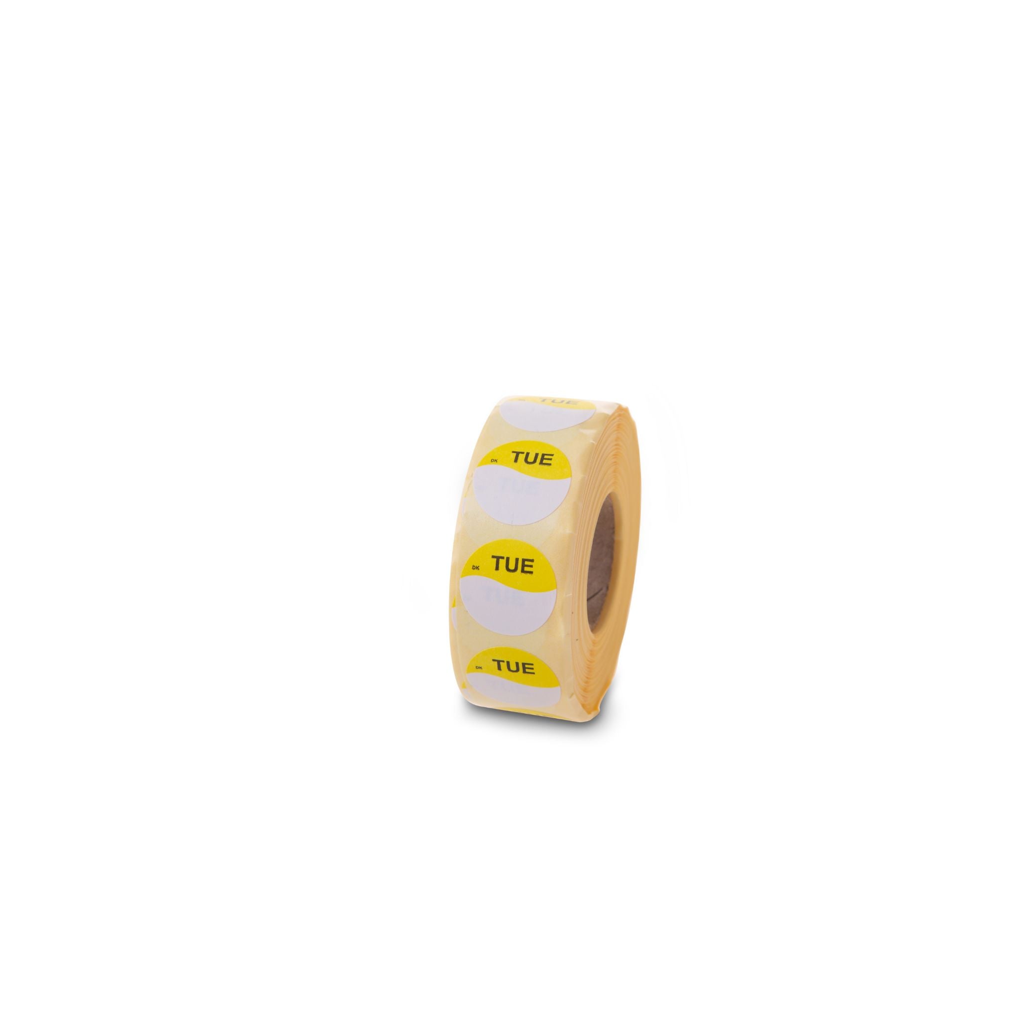CV19CBZ - 19mm Circle Day Dots Half/Half DuraMark Clearview DISPENSER Kit all (7 days 1000 labels per roll) daydot - Catering Safe