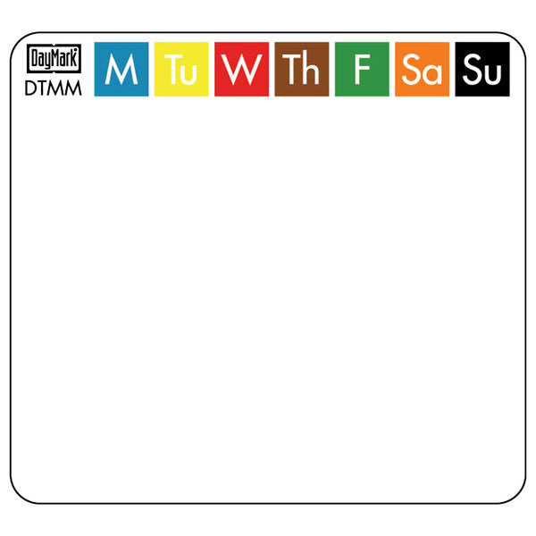 115743 Ithaca and Matt85 Day of the Week Labels Removable Adhesive 56 x 51mm 1000 labels per roll