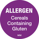 116139 - Daymark 25mm Circle Purple Allergen Cereal Labels 1000 labels per roll
