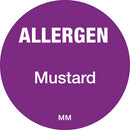 116143 - Daymark 25mm Circle Purple Allergen Mustard Labels 1000 labels per roll