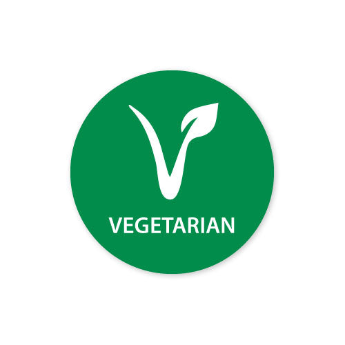 118546 - Dietary Alert Label Vegetarian 25mm