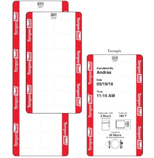 118675 - Tamper Evident Tamper Seal Matt85 Labels 56mm x 102mm 500 labels per roll